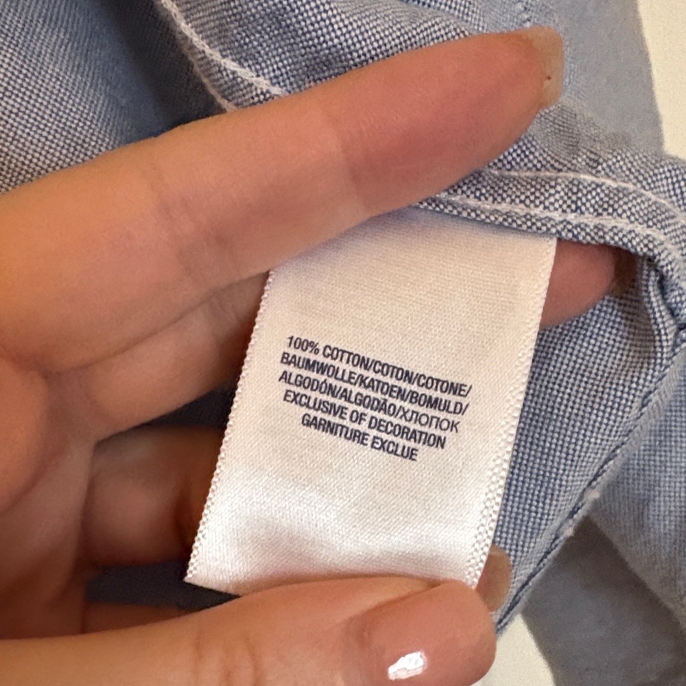 Ralph Lauren Light Blue Oxford Button-Down Shirt - Picture 3 of 4